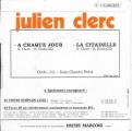 SP 45 RPM (7")  Julien Clerc " A chaque jour "