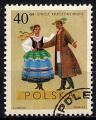TIMBRE POLOGNE Obl  Tradition Danse Costume