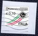 Italie 2010 Oblitr sur fragment Used Stamp Srie courante Posta Italiana 0,10 