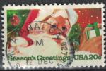 Etats Unis 1983 Oblitr Christmas Season's Greetings Santa Claus Pre Nol SU