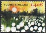 Finlande/Finland 2008 - Coucher de soleil sur prairie fleurie - YT 1801 