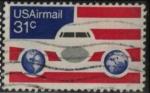 -U.A./U.S.A. 1976 - P-A/Airmail, Avion, globes & drapeau - YT A84 / Sc C90 