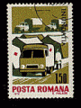 Roumanie 1970 - YT 2568 - oblitéré - ambulance Croix Rouge