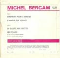 EP 45 RPM (7")  Michel Bergam  "  Chanson pour l'absent  "