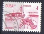 Timbre CUBA 1982 - YT 2337 - Homard et bateau de pche