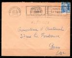 Dept 80 (Somme) AMIENS-GARE 1953 > FD texte / Timbre antituberculeux