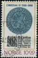 Norvge 1988 Oblitr King Roi Christian IV reprsentation pice de monnaie SU
