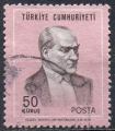 TURQUIE N° 1943 o Y&T 1970 Kemal Atatürk