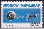 Timbre PA oblitr n 217(Yvert) Madagascar 2001 - Eclipse solaire du 21/06/2001