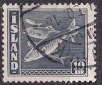 ISLANDE - 1945 - Poisson -  Yvert 190 oblitr