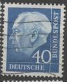 ALLEMAGNE FEDERALE N 126 o Y&T 1957 Prsident Thodore Heuss