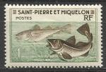 St Pierre & Miquelon 1957; Y&T n 354; 1F Morues