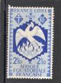 Timbre Colonies Franaises / 1940 France Libre / Afrique Equatoriale / Y&T N150