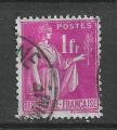 FRANCE - 1937/39 - Yt n 369 - Ob - Paix 1,00 F rose