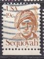 ETATS UNIS - 1980 - Sequoyah  - Yvert 1304 oblitr 