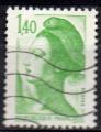 YT N 2186 - Libert 1,40Fr vert - oblitr