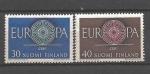 Europa 1960 Finlande Yvert 501 et 502 neuf ** MNH