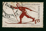 Roumanie 1961 - YT PA140 - oblitéré - ski de fonds