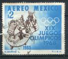 Timbre du MEXIQUE PA 1965 Obl N 263   Y&T  Jeux Olympiques 1968 