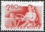 HONGRIE - 1955 - Yt n 1173 - Ob - Mtiers : conductrice de tracteur