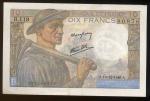 FRANCE Billet de 10 Francs Mineur  1946 