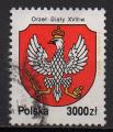 Pologne-  Y.T. 3218 - Armoiries de l'aigle blanc - oblitr - anne 1992