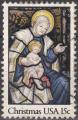 ETATS-UNIS - 1980 - Yt n 1302 - Ob - Nol ; la Vierge et l'Enfant ; vitrail