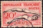 FRANCE - 1953 - Y&T 960 - J.O d'Helsinki (1952) Natation - Oblitr
