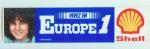 Yves BIGOT  /  VIVEZ EN EUROPE 1 / SHELL autocollant rare et ancien 