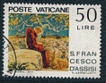 Vatican 1977 - YT 628 - oblitéré - 750° anniv. St François Assise
