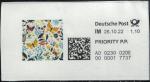 Allemagne Vignette QR Code Papillons et Fleurs SU