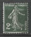 FRANCE - 1931 - Yt n 278 - Ob - Semeuse fond plein 0,02c vert fonc