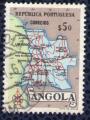 Angola 1955 Oblitr rond Used Carte Gographique Mappe $50