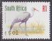  Timbre oblitr n 994(Yvert) Afrique du Sud 1998 - Oiseau, grue caroncule