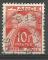 France Taxe 1946; Y&T n 86, 10F rouge-orange, timbre taxe
