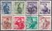 AUTRICHE 8 timbres de 1948 oblitrs entre n 740 et 753 
