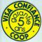 VISA CONFIANCE COOP 18 CM / GARANTIE 5 ANS / autocollant / COMMERCE 