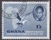 GHANA PA n 13 de 1957 oblitr "le vautour pcheur"