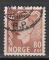 NORVEGE - 1950/52 - Yt n 331 - Ob - Haakon VII 80o brun rouge
