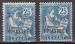 SYRIE N 16 de 1919 oblitr 2 timbres diffrents