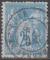 1876-78 79 oblitr 25c bleu Sage N sous U