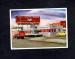 Carte postale CPM :  automobile amricaine et camion devant Air Line Diner