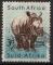 Afrique du Sud 1954; Y&T n 205; 3p, faune, rhinocros