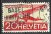Suisse P.A. 1944; Y&T n A 37; 20c rouge & paille, anniv de la Poste Arinne
