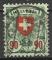 Suisse 1924; Y&T n 208; 90c vert & rouge sur vert, blason suisse