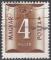 HONGRIE - 1952 - Yt TAXE n 185 - Ob - 4 fi brun chocolat