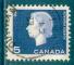Canada N332 Elizabeth II 5c bleu oblitr