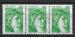 FRANCE - 1977/78 - Yt n 1970 - Ob - Sabine de Gandon 0,80c vert , bande de 3