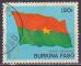 Timbre PA oblitr n 278(Yvert) Burkina Faso 1985 - Drapeau, voir description