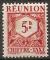 runion - taxe n 33  neuf/ch - 1947 (tache au verso)